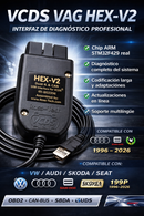 Scanner Automotivo VAG VCDS HEX-V2 Profissional – Diagnóstico OBD2 e Codificação