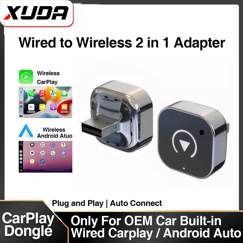 Adaptador inalámbrico CarPlay Android Auto XUDA