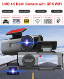 4K Dash Cam UHD Car Camera DVR WiFi GPS