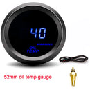 AD52 52mm Digital Car Multigauge – Turbo Boost PSI BAR, RPM, Oil & Water Temp, Oil Pressure, Voltmeter