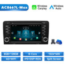 Player Multimídia Android 14 para Audi A3 2/8P (2003–2013) – 128GB, CarPlay Android Auto Wireless, DSP GPS