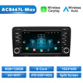 Player Multimídia Android 14 para Audi A3 2/8P (2003–2013) – 128GB, CarPlay Android Auto Wireless, DSP GPS