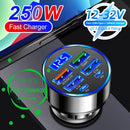 Cargador Velev Digital 4USB + 2PD | Pantalla Digital, Rápida y Compacta