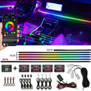 Symphony LED Neon Automotivo RGB 18IN1 – Luz Ambiente Interna Colorida com Música e Efeito Rainbow