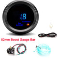 AD52 52mm Digital Car Multigauge – Turbo Boost PSI BAR, RPM, Oil & Water Temp, Oil Pressure, Voltmeter
