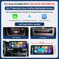 8.9"/12.3" Multimedia Touch Screen Display for Audi A5 S5 2008–2016 – Wireless CarPlay, Android Auto, AirPlay, Miracast