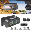 Smart TPMS Sensor de Pressão de Pneus Carro – 4 Sensores Externos, Monitor Solar com Alarme Inteligente