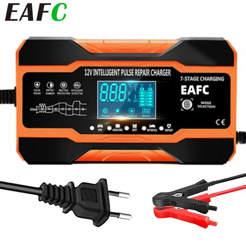 EAFC 12V 12A Car & Motorcycle Battery Charger AGM GEL WET