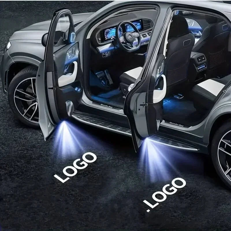 2PCS Car Door LED Logo Projector Light Wireless