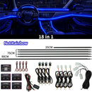 Symphony LED Neon Automotivo RGB 18IN1 – Luz Ambiente Interna Colorida com Música e Efeito Rainbow