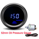 AD52 52mm Digital Car Multigauge – Turbo Boost PSI BAR, RPM, Oil & Water Temp, Oil Pressure, Voltmeter
