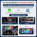 8.9"/12.3" Multimedia Touch Screen Display for Audi A5 S5 2008–2016 – Wireless CarPlay, Android Auto, AirPlay, Miracast