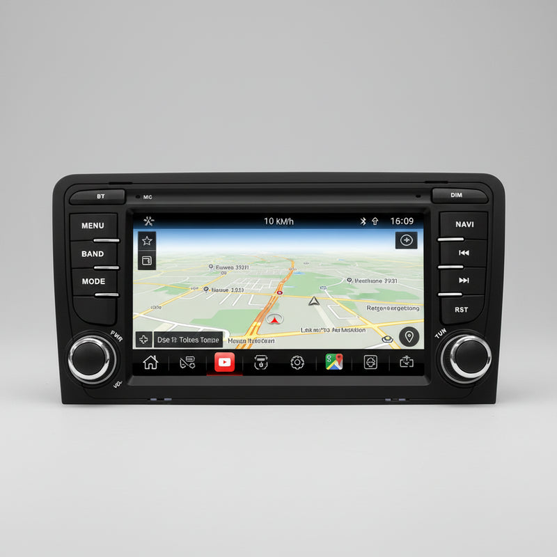 Player Multimídia Android 14 para Audi A3 2/8P (2003–2013) – 128GB, CarPlay Android Auto Wireless, DSP GPS