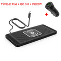 Car Wireless Charger Silicone Pad Fast Charger for iPhone 16/15 & Samsung S24/S23