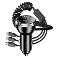 230W Car Phone Charger 5 Ports PD QC3.0 USB-C for iPhone & Android