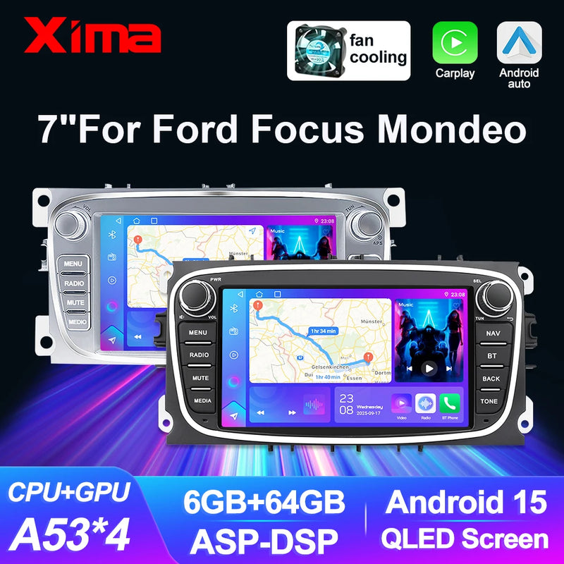 IMA 2DIN Android Car Radio CarPlay Ford Focus / Mondeo