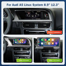 8.9"/12.3" Multimedia Touch Screen Display for Audi A5 S5 2008–2016 – Wireless CarPlay, Android Auto, AirPlay, Miracast
