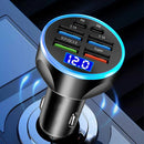 Cargador Velev Digital 4USB + 2PD | Pantalla Digital, Rápida y Compacta
