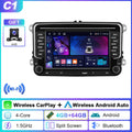 LeeKooLuu Android 13 Car Stereo 4GB+64GB with GPS & CarPlay for VW Skoda Octavia Golf 5 6 Touran Passat Polo Jetta