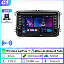 LeeKooLuu Android 13 Car Stereo 4GB+64GB with GPS & CarPlay for VW Skoda Octavia Golf 5 6 Touran Passat Polo Jetta
