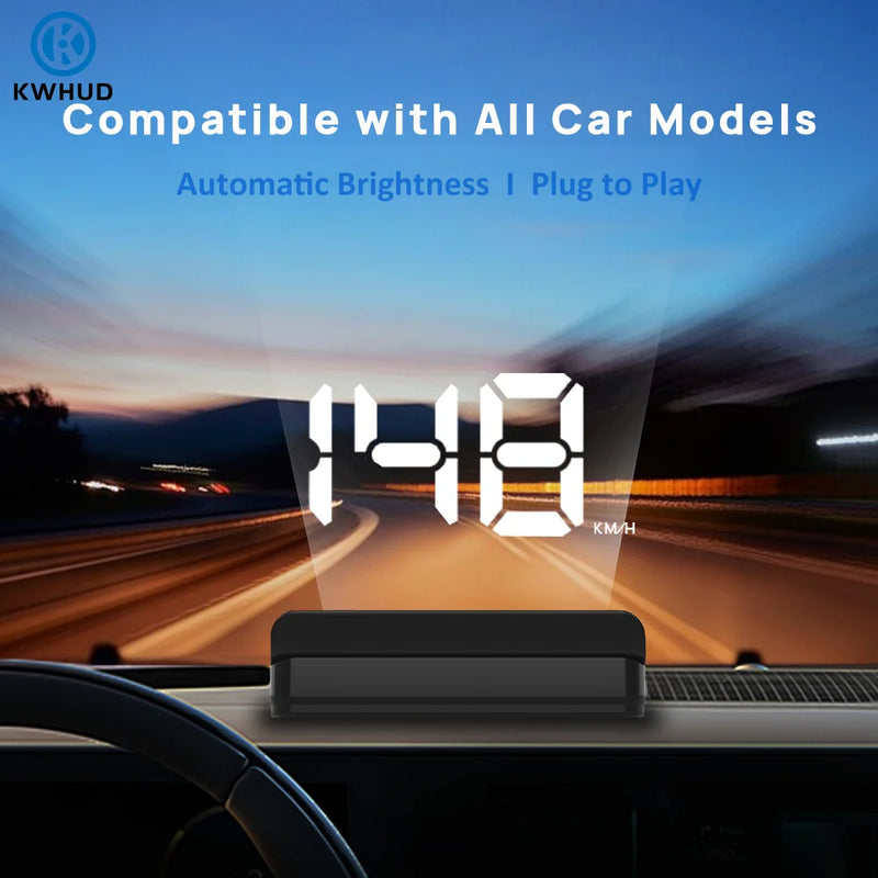 KWHUD K1 Universal HUD Car GPS Digital Speedometer