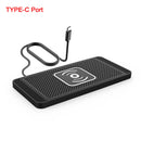 Car Wireless Charger Silicone Pad Fast Charger for iPhone 16/15 & Samsung S24/S23