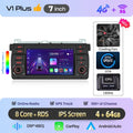Junsun 7" Wireless CarPlay Android Auto Car Stereo for BMW E46 M3 318 320 325 330 335 – GPS, WiFi, 4G, 8-Core, RDS