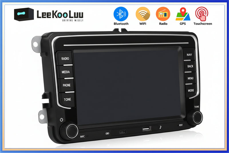 LeeKooLuu Android 13 Car Stereo 4GB+64GB with GPS & CarPlay for VW Skoda Octavia Golf 5 6 Touran Passat Polo Jetta