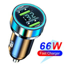 Cargador Velev Digital 4USB + 2PD | Pantalla Digital, Rápida y Compacta