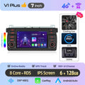 Junsun 7" Wireless CarPlay Android Auto Car Stereo for BMW E46 M3 318 320 325 330 335 – GPS, WiFi, 4G, 8-Core, RDS